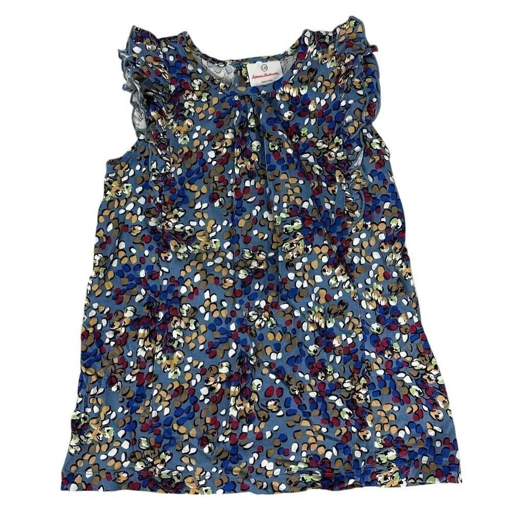 Hanna Andersson Flutter Sleeve Printed Blouse 130 / 8